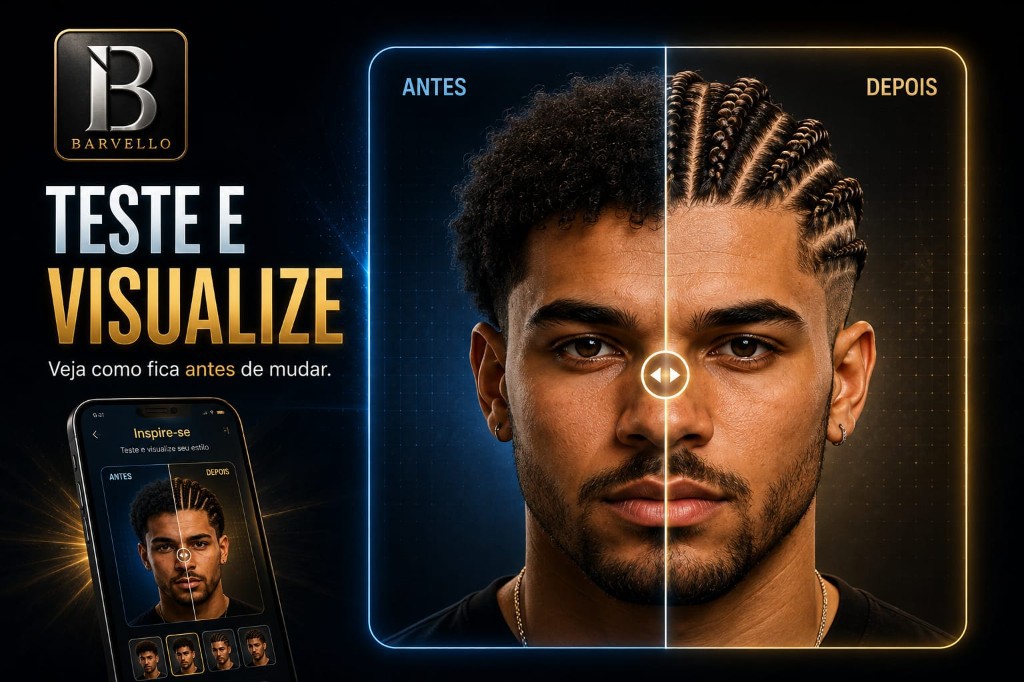 Antes e depois no Inspire-se: teste o estilo no seu rosto antes de mudar