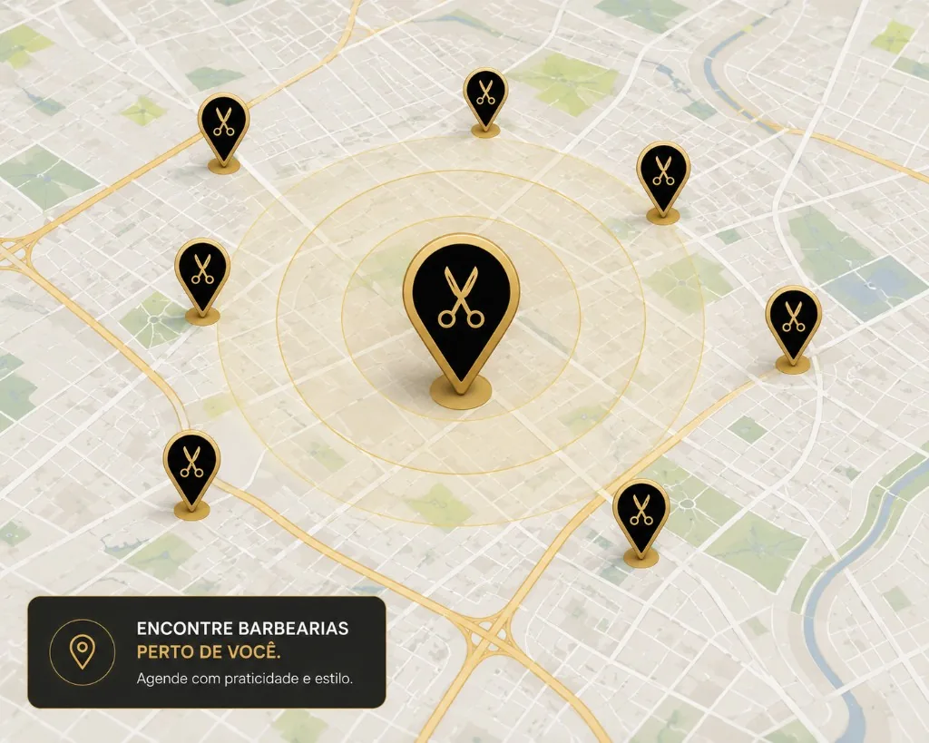 Mapa com barbearias Barvello perto de você